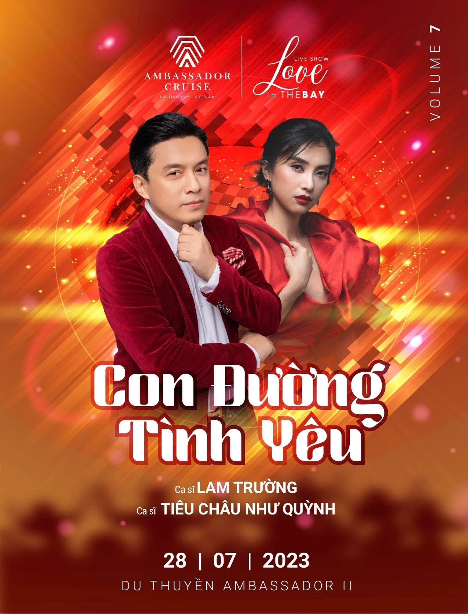 LOVE IN THE BAY #7: “Con đường tình yêu” Ca sĩ Lam Trường & Ca sĩ Tiêu Châu Như Quỳnh 28/07/2023 | Du thuyền Ambassador II, Vịnh Hạ Long